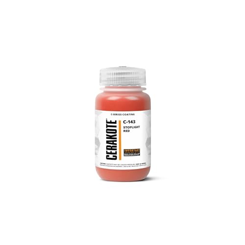 CERAKOTE® (AIR CURE C-Serie Stoplight Red (4 oz) | C-143T | Unsere Keramik-Technologie kombiniert Leistung mit Farbe auf allen Metallen, Polymeren + mehr von CERAKOTE