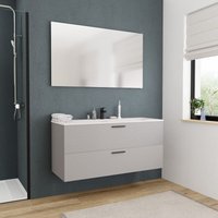 Ceramia - 120 cm, Neu zusammengebautes Badezimmermöbel, FSC-zertifiziert, Perlgrau ( 4LG120) von CERAMIA