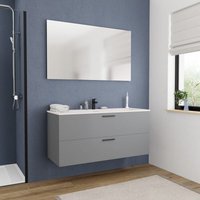 Ceramia - 120 cm, Neu zusammengebautes Badezimmermöbel, FSC-zertifiziert, dunkelgrau ( 4DG120) von CERAMIA