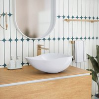 Ceramia PixL 50,5 x 38 x 18 cm Aufsatzwaschbecken Infinitio, ohne Überlauf, glänzend Weiß (CEPX5038) von CERAMIA