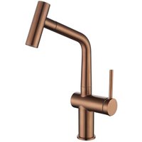 Ceramia Spültischarmatur mit Brause, Edelstahl, 1-Loch, Kupfer gebürstet von CERAMIA