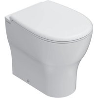 Ceramica Globo - Bodenvase 52x36x h 43 cm aus glänzend weißer Keramik Grace - Mit toilettensitze soft von CERAMICA GLOBO