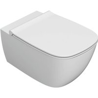 Wand-WC ohne Keramikrand 55x36 cm Globo Genesis GNS02BI Weiß - Keramik - Standard von CERAMICA GLOBO