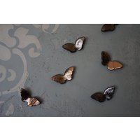 10 Wand Fliesen Keramik Schmetterlinge/Vergoldete Schmetterling Kinderzimmer Dekor Schlafzimmer Kunst Mosaikfliesen von CERAMICSbyVITA