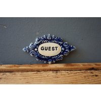 Keramik Gast Türschild French Blue Tile Plaque Keramik Gast Türschild French Blue Tile Plaque von CERAMICSbyVITA