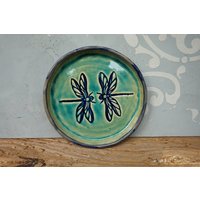 Tanzende Libelle Keramikschale/Taufgeschenk Geburtstagsgeschenk Schmuckschale von CERAMICSbyVITA