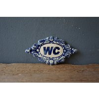 Wc Schild/Türschild Vintage Deko von CERAMICSbyVITA