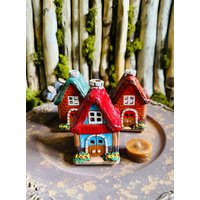 Miniatur Keramik Haus. Teelichter Kerzenhalter. Home Dekoration.original Geschenk.handgemachte Keramik.tischdekor, Innendekoration, Home Design von CERAMICdesignSHOP