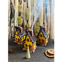 Räucherhaus.keramik Handgemachte Räucherstäbchen-Halter. Weihrauchkegelbrenner Wohndekor.wohndüfte.original Interieur Detail, Originalgeschenk von CERAMICdesignSHOP