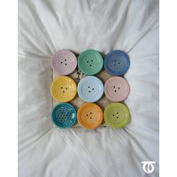 7cm Runde Kleine Seifenschale Aus Keramik Mit Ablauflöchern von CERAPHIE