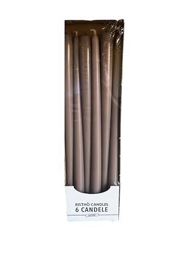 Cereria di Giorgio Risthò Konische Kerzen für Kerzenhalter, Paraffinwachs, Taupe, 2,2 cm, 6 Stück Cereria di Giorgio Risthò Konische Kerzen für Kerzenhalter, Paraffinwachs, Taupe, 2,2 cm, 6 Stück von Cereria di Giorgio