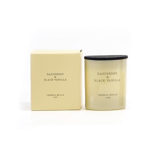 CERERÍA MOLLA 1899 | Premium Kerze Raspberry & Black Vanilla | 1-Docht Aromakerzen | 50 Stunden Brenndauer | Natürliche Duftkerze | Recycelbare Verpackung | Handgemachte Kerze von Cereria Molla