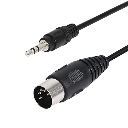 5-poliges Din-MIDI-Kabel, CERRXIAN 1,6 Fuß 3,5 mm (1/8 Zoll) TRS-Stereo-Stecker auf 5-poliger Din-Stecker, professioneller Premium-Audio-Adapter für Bang & Olufsen, Naim, Quad.Stereo-Systeme von CERRXIAN