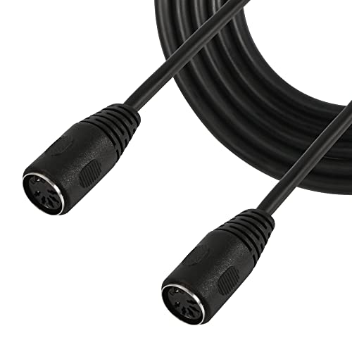 CERRXIAN 1,5 m MIDI-DIN-Kabel, DIN 5-PIN-Buchse auf Buchse, Audiokabel für MIDI-Keyboard-Synthesizer, Orgel, E-Piano, MIDI-Gitarre (1.5) von CERRXIAN