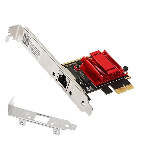 CERRXIAN 2,5 G PCIE-Netzwerkadapter, Gigabit-Ethernet-Karte mit RTL8125B-Chip zur Unterstützung von PXE, geeignet für Host-Server und persönliche PCs von CERRXIAN