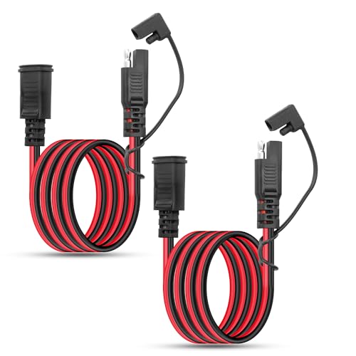 CERRXIAN 2 Stück 16 AWG SAE-zu-SAE-Verlängerungskabel mit SAE-Polaritätsumkehradapter, Schnelltrennstecker-Kabelbaum, SAE-Stecker für Automobile, Solarpanel-Panel-SAE-Stecker - 1 m CERRXIAN 2 Stück 16 AWG SAE-zu-SAE-Verlängerungskabel mit SAE-Polaritätsumkehradapter, Schnelltrennstecker-Kabelbaum, SAE-Stecker für Automobile, Solarpanel-Panel-SAE-Stecker - 1 m von CERRXIAN