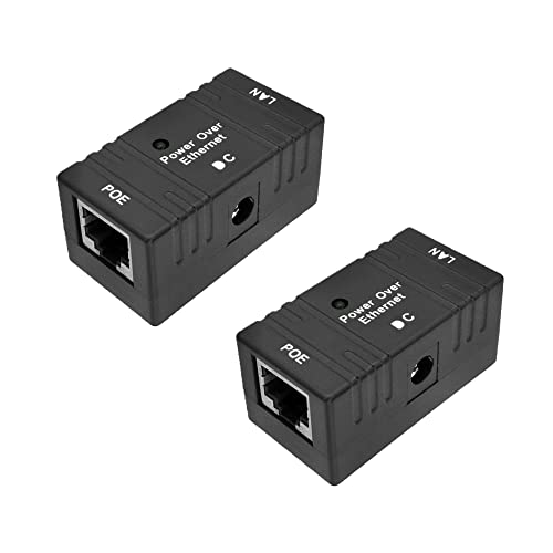 CERRXIAN 2 x 100 m POE-Kombinationsadapter, aktiver PoE-Splitter, PoE-Netzteil, 5–48 V für kabellose CPE-Überwachung usw von CERRXIAN