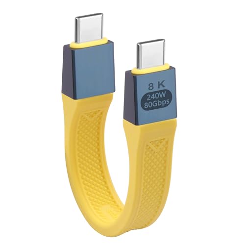 CERRXIAN 240W USB C zu USB C -Kurzkabel, USB4 2.0 80Gbit / s Typ C Männlich zum männlichen Hochgeschwindigkeitsdatenkabel, 8K@60Hz Video und Datensynchronisierung CERRXIAN 240W USB C zu USB C -Kurzkabel, USB4 2.0 80Gbit / s Typ C Männlich zum männlichen Hochgeschwindigkeitsdatenkabel, 8K@60Hz Video und Datensynchronisierung von CERRXIAN