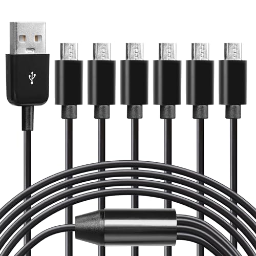 CERRXIAN 5 Fuß USB-Micro-Splitter-Y-Kabel - 1 Stecker auf 6 Stecker, Unterstützt Datenübertragung für Flash-Laufwerke, Tastatur und Maus von CERRXIAN