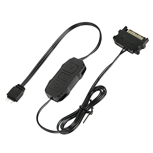 CERRXIAN 5 V 3-poliger ARGB-Controller, eingebauter Lichtmodus, SATA-Netzteil, für Motherboards ohne 5 V ARGB oder DIYARGB-Lüfter, ARGB-Lichtstreifen, Beleuchtungsbretter usw CERRXIAN 5 V 3-poliger ARGB-Controller, eingebauter Lichtmodus, SATA-Netzteil, für Motherboards ohne 5 V ARGB oder DIYARGB-Lüfter, ARGB-Lichtstreifen, Beleuchtungsbretter usw von CERRXIAN
