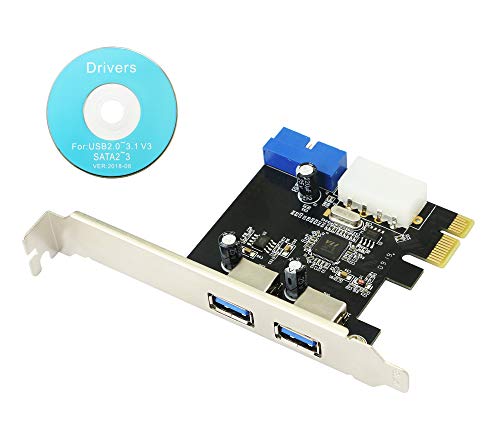 CERRXIAN Desktop Motherboard USB3.0-Erweiterungskarte 20-Pin-Frontschnittstelle PCI-E auf USB3.0-Erweiterungskarte mit 2 Anschlüssen CERRXIAN Desktop Motherboard USB3.0-Erweiterungskarte 20-Pin-Frontschnittstelle PCI-E auf USB3.0-Erweiterungskarte mit 2 Anschlüssen von CERRXIAN
