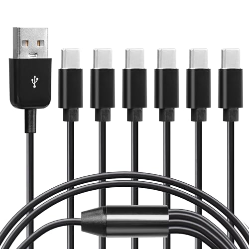CERRXIAN USB 1-Stecker auf 6 USB-C-Splitter-Y-Kabel, Typ-C-Y-Splitter unterstützt Datenübertragung für USB-Festplatten, Tastatur und Maus – 1,65 Fuß CERRXIAN USB 1-Stecker auf 6 USB-C-Splitter-Y-Kabel, Typ-C-Y-Splitter unterstützt Datenübertragung für USB-Festplatten, Tastatur und Maus – 1,65 Fuß von CERRXIAN