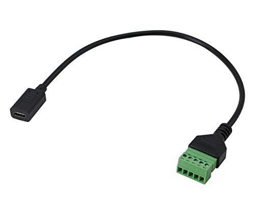 CERRXIAN USB 2.0 5PIN lötfreies Verlängerungskabel, kein Löten erforderlich (Type C F) von CERRXIAN