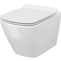 Cersanit City - Wand-WC mit SoftClose-Sitz, CleanOn, weiß S701-405 von CERSANIT