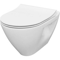 Cersanit Mille - Wand-WC mit SoftClose-Sitz, CleanOn, weiß S701-454 von CERSANIT