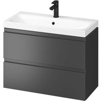 Cersanit Moduo - Waschtisch mit Unterschrank, 57x80x38 cm, 2 Schubladen, Anthrazit S801-468-DSM Cersanit Moduo - Waschtisch mit Unterschrank, 57x80x38 cm, 2 Schubladen, Anthrazit S801-468-DSM von CERSANIT