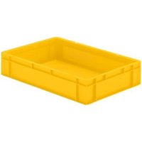 Transport-Stapelkasten B600xT400xH120 mm gelb, geschlossen ohne Griffloch la-ka- von CERTEO