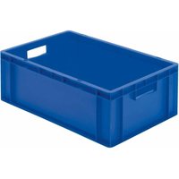 Transport-Stapelkasten B600xT400xH210 mm blau, geschlossen mit Griffloch - La-ka-pe von LA-KA-PE