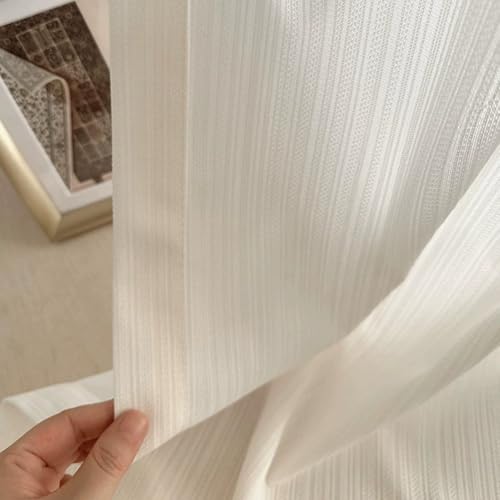 CERTNKI Plain White Grid Sheer Curtains Semi-Transparent Net Voile Super Soft Voile Transparent Curtains for Living Room Bedroom,Eyelet,H245xB140cm CERTNKI Plain White Grid Sheer Curtains Semi-Transparent Net Voile Super Soft Voile Transparent Curtains for Living Room Bedroom,Eyelet,H245xB140cm von CERTNKI
