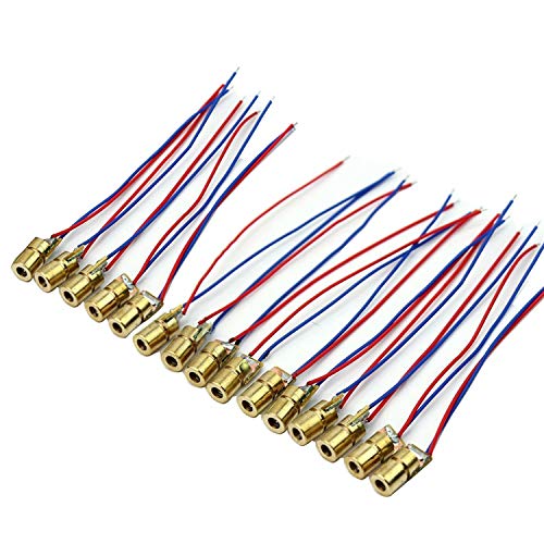 CESFONJER 15 Pcs Mini 3V Laserdiode Lasermodul Laser Punkt Dioden Laser Dot Laserdiodenmodul Head Diode 650nm 6mm von CESFONJER