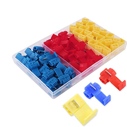 CESFONJER 54 Pcs Abzweigverbinder Set | Quickverbinder Sortiment | kabeldiebe | Schnellverbinder (20 x blau-20 x rot-14 x gelb) von CESFONJER