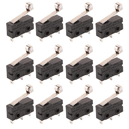 CESFONJER Mini Mikroschalter Roller Hebel Arm SPDT Endschalter Snap Aktion viel -12 Stück CESFONJER Mini Mikroschalter Roller Hebel Arm SPDT Endschalter Snap Aktion viel -12 Stück von CESFONJER
