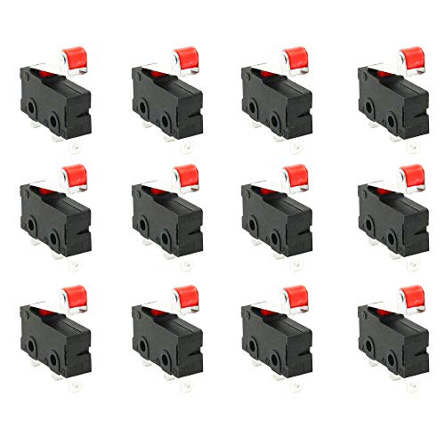 CESFONJER Premium Mini Mikroschalter Roller Hebel Arm SPDT Endschalter Snap Aktion viel -12 Stück CESFONJER Premium Mini Mikroschalter Roller Hebel Arm SPDT Endschalter Snap Aktion viel -12 Stück von CESFONJER