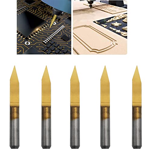 Gravierstichel, CESFONJER 5 Pcs Titanium beschichtete Gravur CNC Bit, 3.175 mm Hartmetalls PCB Gravieren CNC Router Bit-Tool 30 Grad 0.1mm Tip Gravierstichel, CESFONJER 5 Pcs Titanium beschichtete Gravur CNC Bit, 3.175 mm Hartmetalls PCB Gravieren CNC Router Bit-Tool 30 Grad 0.1mm Tip von CESFONJER