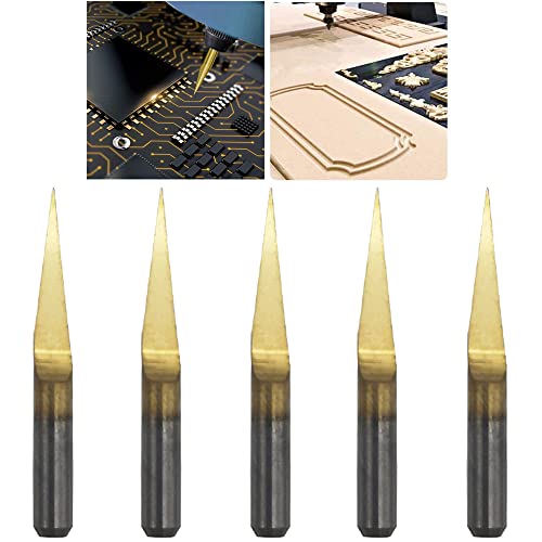 Gravierstichel, CESFONJER 5 Pcs Titanium beschichtete Gravur CNC Bit, Hartmetalls PCB Gravieren CNC Router Bit-Tool 10 Grad 0.1mm Tip Gravierstichel, CESFONJER 5 Pcs Titanium beschichtete Gravur CNC Bit, Hartmetalls PCB Gravieren CNC Router Bit-Tool 10 Grad 0.1mm Tip von CESFONJER