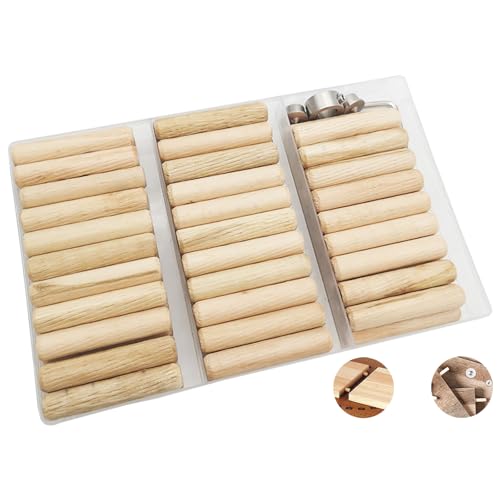 Holzdübel,CESFONJER 10mm Dübel Holz Set, 63 pcs Holzdübel, 2 pcs Dübelspitzen und 1pcs Bohrer Tiefenanschlag, mit Sechskantschlüssel für gerillte Rillen, Basteln, Heimwerken, Zimmerei Holzdübel,CESFONJER 10mm Dübel Holz Set, 63 pcs Holzdübel, 2 pcs Dübelspitzen und 1pcs Bohrer Tiefenanschlag, mit Sechskantschlüssel für gerillte Rillen, Basteln, Heimwerken, Zimmerei von CESFONJER