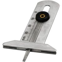Reifentiefenmesser, tragbar, 0–30 mm, Profiltiefe, Edelstahl, Reifenmessgerät, Reifenmessschieber, Sicherheitslineal, Reifenmessgerät für Auto und von CESIECLEFOU
