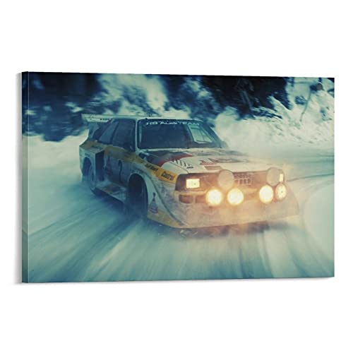 Audi Sport Quattro Rallye Auto Racing Poster Drift Car Poster Dekorative Malerei Leinwand Wandposter und Kunstbild Druck Moderne Familie Schlafzimmer Dekor Poster 40 x 60 cm von CETE