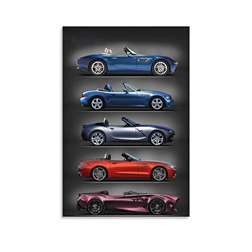 Auto-Poster BMW Z3 Z4 Z8, dekoratives Gemälde, Leinwand, Wandposter und Kunstbild, modernes Familien-Schlafzimmer, Deko-Poster, 30 x 45 cm von CETE
