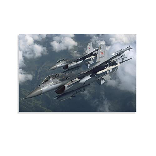 F-16 Falcon Fighter Poster, dekoratives Gemälde, Leinwand, Wandposter und Kunstbild, modernes Familien-Schlafzimmer, 60 x 90 cm von CETE
