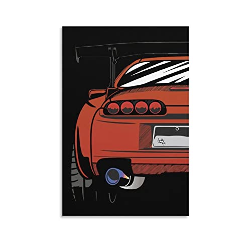 JDM-Auto-Poster, Toyota Supra MK4, dekoratives Gemälde, Leinwand, Wandposter und Kunstbild, Druck, modernes Familien-Schlafzimmer, Dekoration, Poster, 30 x 45 cm von CETE