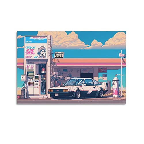 JDM Sportwagen-Poster, japanisches Rennauto, dekoratives Gemälde, Leinwand, Wand- und Kunstbild, Familien-Schlafzimmer, Dekoration, 30 x 45 cm von CETE