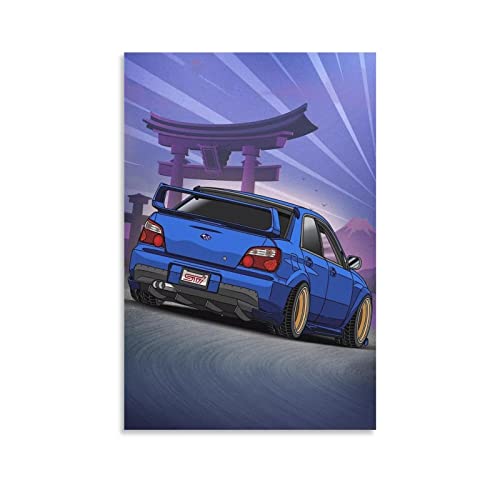 JDM Style Auto-Poster Subaru Wrx Sti Illustration Poster Dekorative Malerei Leinwand Wandposter und Kunstbild Druck Moderne Familie Schlafzimmer Dekor Poster 30 x 45 cm von CETE