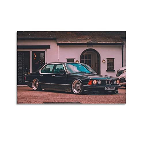 Klassisches Sportauto-Poster für BMW 7er-Serie E23 Supercar, dekoratives Gemälde, Leinwand, Wand- und Kunstbild, Familien-Schlafzimmer-Dekoration, 50 x 75 cm von CETE