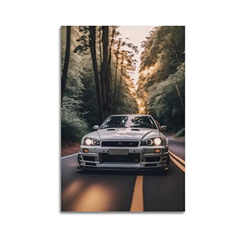 Legend Jdm Auto-Poster Nissan Gtr R-34 Performance Racing Poster Dekorative Malerei Leinwand Wandposter und Kunstbild Druck Moderne Familie Schlafzimmer Dekor Poster 60 x 90 cm von CETE