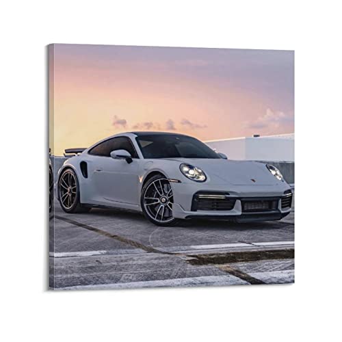 Sportauto-Poster Fo 911 992 Turbo S Rennauto Supercar dekorative Malerei Leinwand Wand und Kunst Bild Familie Schlafzimmer Dekor 50 x 50 cm von CETE